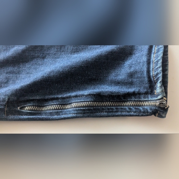 Designer PAIGE Dark Wash Verdugo Ankle Skinny Jeans W/Zippered Side Ankles Sz 28 - Picture 10 of 16